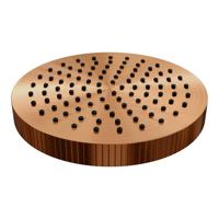 Brauer Stripe regendouchekop Diameter 25 cm koper geborsteld PVD - thumbnail