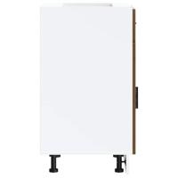 Onderkast "Porto" bewerkt hout bruin eikenkleur - thumbnail