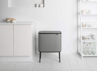 brabantia Bo Touch Bin 127229 Afvalbak 33 l Staal (l x b x h) 312 x 540 x 680 mm Grijs 1 stuk(s) - thumbnail