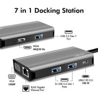 LogiLink UA0410 USB-C dockingstation Geschikt voor merk (dockingstation): Universeel USB-C Power Delivery - thumbnail