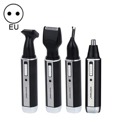 SPORTMAN vier-in-één oplaadbare oor neus rietenknipper elektrisch scheerapparaat baard gezicht wenkbrauwen tondeuse voor mannen EU Plug(Black 220V