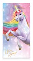 Unicorn Academy Velour Towel Magic 75 x 150 cm - thumbnail