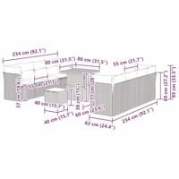 Tuinbankenset 11 pcs Beige poly rattan - thumbnail