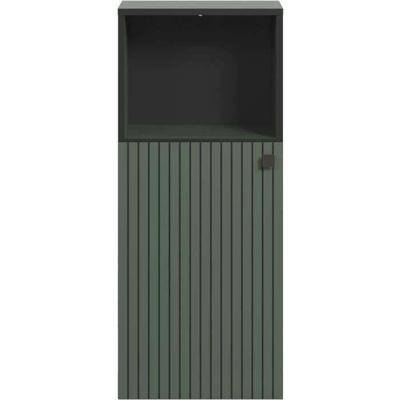 Badkameropbergruimte - Saliegroen en zwart decor - L40 x H95 x D31cm - PURE BLISS