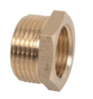 Kirchhoff Messing verloopstuk, blank, 1 1/4"ET x 1"IT - 989333355