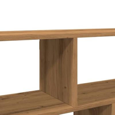 Wandschap 100x25x50 cm bewerkt hout artisanaal eikenkleurig