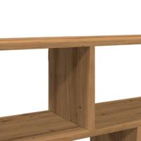 Wandschap 100x25x50 cm bewerkt hout artisanaal eikenkleurig - thumbnail