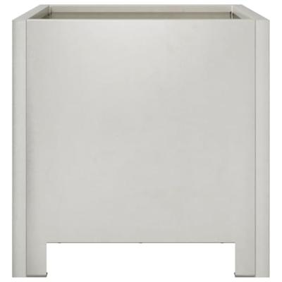 Plantenbakken 2 st 30x30x30 cm roestvrij staal
