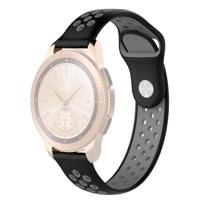 Double Color Wrist Strap Watch Band for Galaxy Watch 42mm (Black Grey) - thumbnail