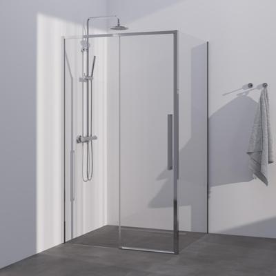 BRAUER Season douchecabine model B met schuifdeur helder glas 120x100x200 omkeerbaar incl. glascoating Season-Chroom