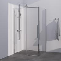 BRAUER Season douchecabine model B met schuifdeur helder glas 120x100x200 omkeerbaar incl. glascoating Season-Chroom - thumbnail