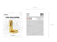 Folieballon Goud Letter &apos;L&apos; - 35cm - thumbnail