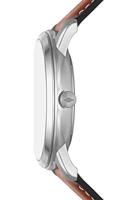 Fossil FS5903 Horloge Neutra Minimalist staal-leder zilverkleurig-blauw-bruin 42 mm - thumbnail