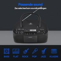 CD K7 Radio - MEDION - FM - 2x3W RMS - Zwart - thumbnail