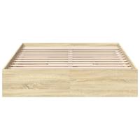 Bedframe met lades bewerkt hout sonoma eikenkleurig 140x190 cm - thumbnail