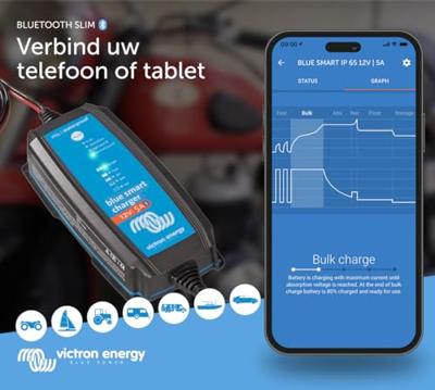 Victron Energy Blue Smart IP65s Charger 12/5(1) 230V CEE 7/16 Retail Loodaccu-lader 12 V Laadstroom (max.) 5 A Victron Energy Blue Smart IP65s Charger 12/5(1) 230V CEE 7/16 Retail Loodaccu-lader 12 V Laadstroom (max.) 5 A