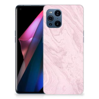 OPPO Find X3 | X3 Pro | TPU | Siliconen hoesje | Marble Pink - Origineel Cadeau Vriendin