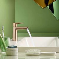 Hansgrohe Wastafelmengkraan Talis E 110 Eengreeps CoolStart Zonder Afvoer Geborsteld Brons - thumbnail