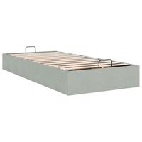 Bedframe zonder matras 90x200 cm fluweel lichtgrijs - thumbnail
