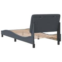 Bedframe zonder matras 90x200 cm fluweel donkergrijs - thumbnail