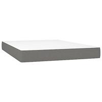 Boxspring met matras stof donkergrijs 140x190 cm - thumbnail