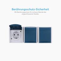 ABB 2CKA002084A0698 Geaard stopcontact IP44 Blauw-groen, Grijs-wit (RAL 7035) - thumbnail