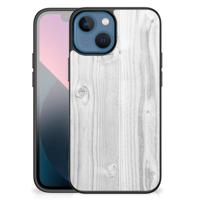 Apple iPhone 13 mini Houten Print Telefoonhoesje White Wood - thumbnail