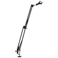 vidaXL Microfoonstandaard tafelmontage staal zwart - thumbnail