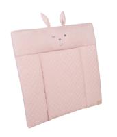 Verschoonmat - ROBA - Lily Rosa konijnengezicht - 85 x 75 cm - Roze - thumbnail