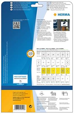 Herma 9500 Folie-etiketten 210 x 297 mm Polyethyleen folie Wit 10 stuk(s) Permanent hechtend Laser (kleur), Laser (zwart/wit), Kopiëren (kleur), Kopiëren