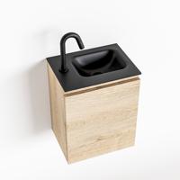 MONDIAZ OLAN 40cm toiletmeubel washed_oak. LEX wastafel urban rechts 1 kraangat - thumbnail