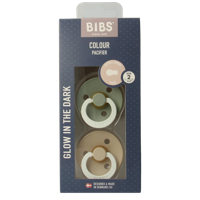 Bibs Fopspeen maat 2 sage vanilla night 2 Stuks - thumbnail
