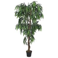 Kunstplant mangoboom 900 bladeren 180 cm groen - thumbnail
