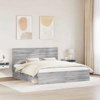 Bedframe Grijs Sonoma 180 x 200 cm Massief grenenhout - thumbnail