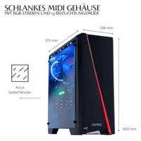 CAPTIVA Highend Gaming R73-989 AMD Ryzen™ 5 7600X 32 GB DDR5-SDRAM 1 TB SSD NVIDIA GeForce RTX 4070 Windows 11 Home PC Black - thumbnail