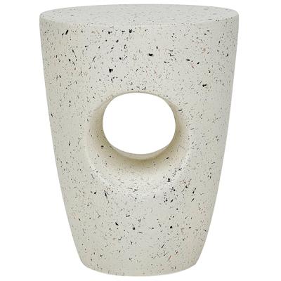 Beliani - EDOLO - Bijzettafel - Wit|Terrazzo effect - Lichtbeton