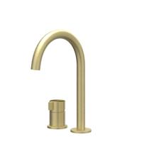 Wastafelkraan IVY Tribe Coldstart 2-gats RVS316 Geborsteld Mat Goud PVD IVY - thumbnail