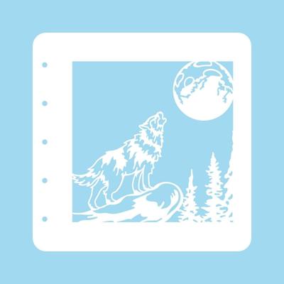 Nellie's Choice • christmas time a6 stencils wolf