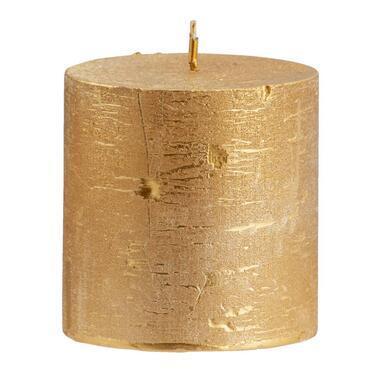 Stompkaars rustiek - goudkleur - 7xØ7 cm