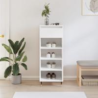VidaXL Schoenenkast 40x36x105 cm bewerkt hout hoogglans wit - thumbnail