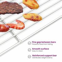 VidaXL Grillrooster zilver 40 x 35 cm roestvrij staal - thumbnail