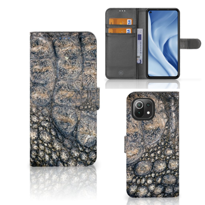 Xiaomi 11 Lite 5G NE | Mi 11 Lite | Telefoonhoesje | Met pasjeshouder | Krokodillenprint