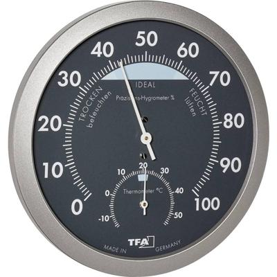 TFA Dostmann 45.2043.51 45.2043.51 Thermo- en hygrometer Antraciet, Zilver
