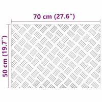 VidaXL Trap tread rechthoekig 4 pcs zilver 70 x 50 cm aluminium - thumbnail