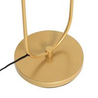 QAZQA Art Deco vloerlamp goud met wit glas - Isabella - thumbnail