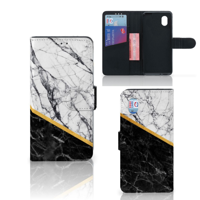 Alcatel 1B (2020) | Bookcase | Marmer Wit Zwart - Origineel Cadeau Man - thumbnail