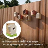 elho vogelhuis cosy bird house d18 h23cm Paddenstoel beige - thumbnail