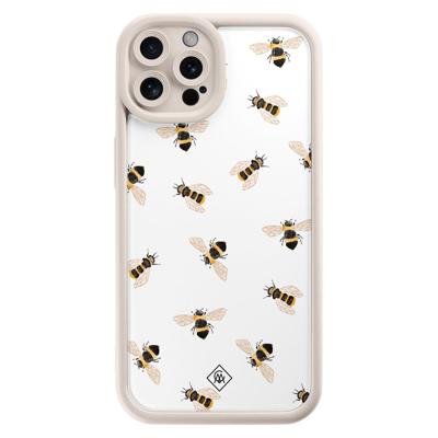 iPhone 12 Pro beige case - Bee happy iPhone 12 Pro beige case - Bee happy