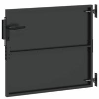 Tuinpoort met slot Zwart 105 x 100 cm Poedergecoat staal - thumbnail