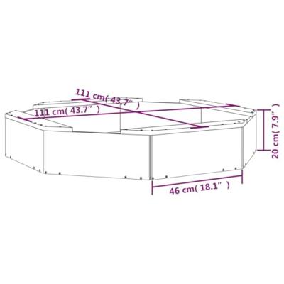 VidaXL Zandbak met bankjes achthoekig massief grenenhout wit